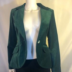 H & M Velvet Green Blazer size 6